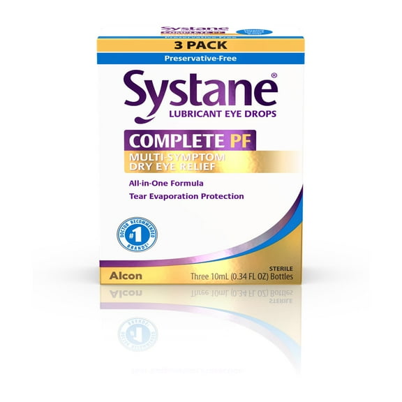 Systane Complete Multi-Dose Preservative Free Lubricant Eye Drops 10 ml., 3 pk.
