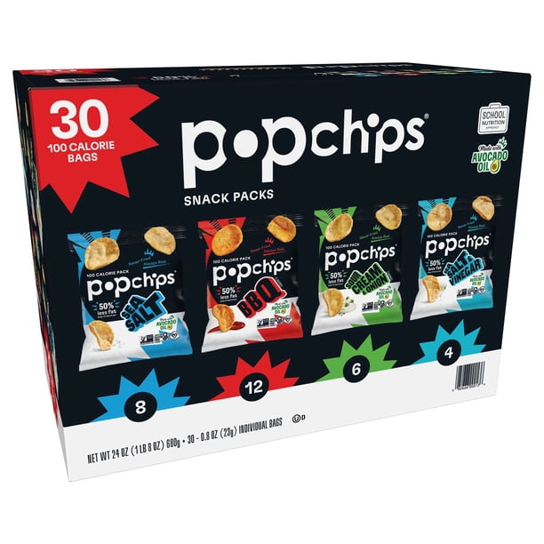 Popchips Variety Pack Chips, 0.8 oz., 30 pk. - Samsclub.com