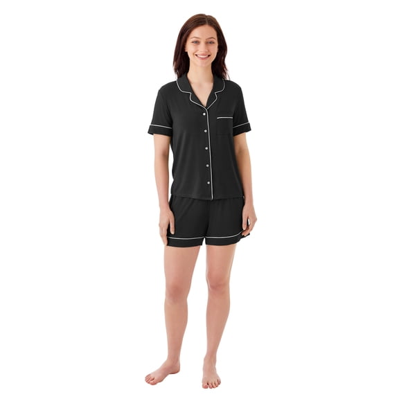 DreamMark Women's 2-Piece Short Sleeve and Short Notch Collar Pajama Set