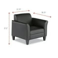 thumbnail image 2 of Alera Reception Lounge Series Leather Club Chair, Black, 2 of 5