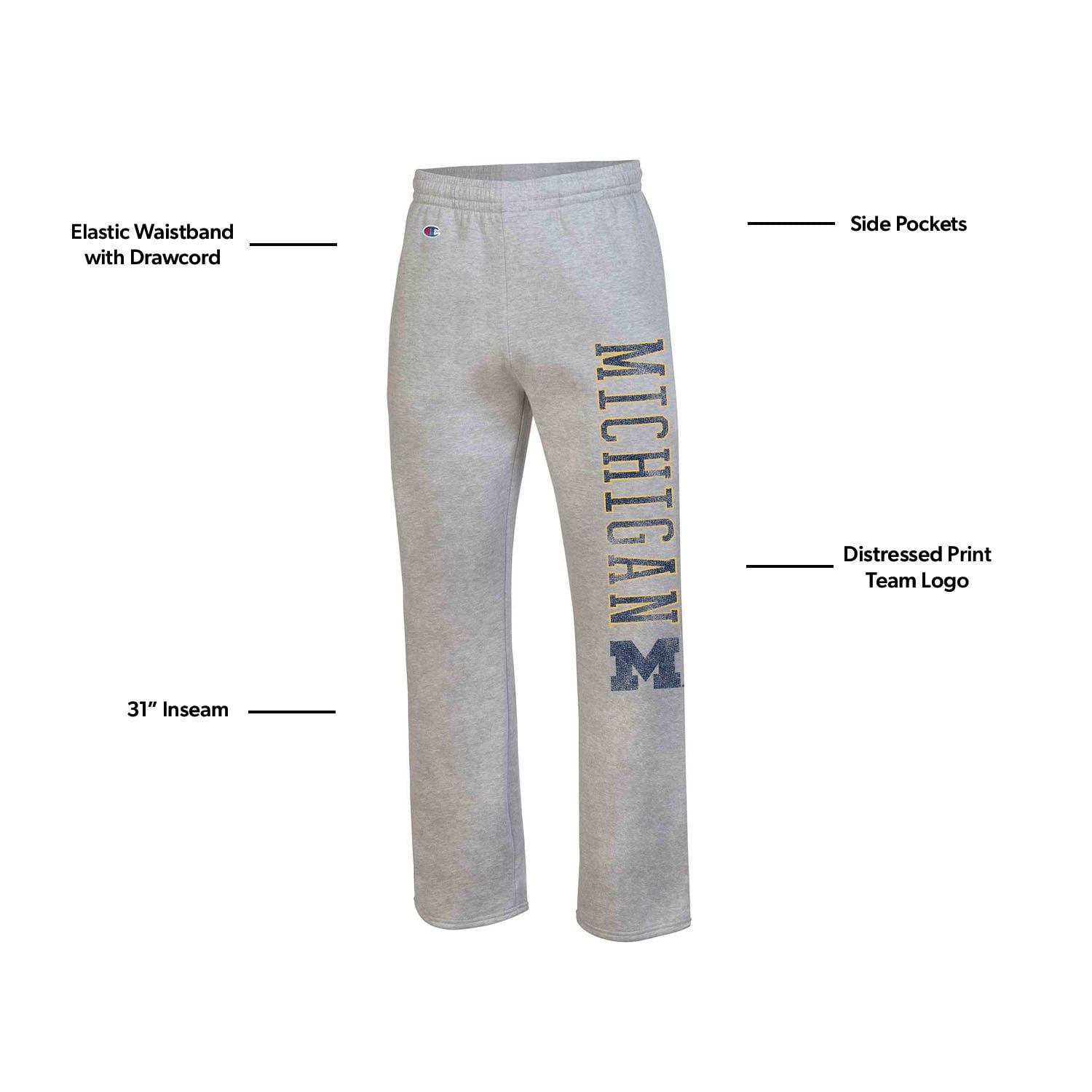Champion Michigan Wolverines Adult Fleece Pants - Samsclub.com