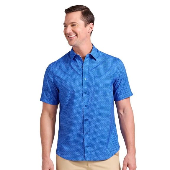 Nick Graham Men's Performance Short Sleeve Woven Sport Shirt