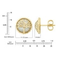 thumbnail image 6 of Mother of Pearl Tree of Life Earring in 14K Gold, 6 of 6