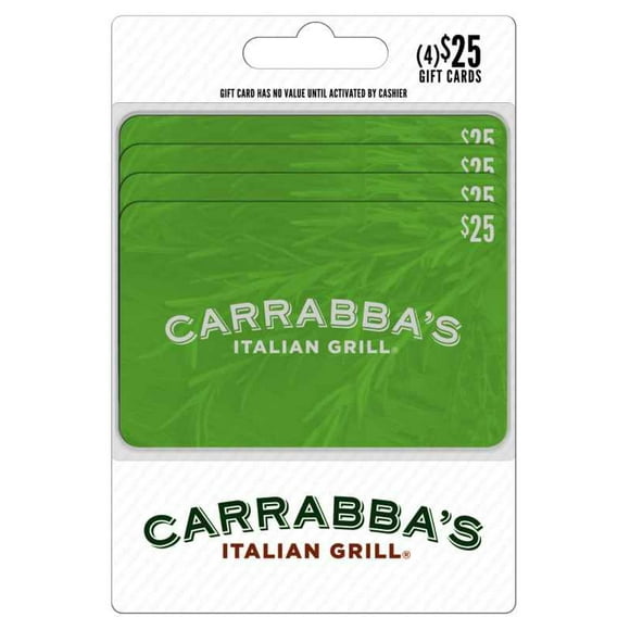Carrabba's $100 Gift Card Multi-Pack, 4 x $25