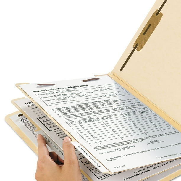 Smead 2/5 Cut Tab Six-Section Classification Folders with Divider