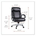 thumbnail image 4 of Alera Maxxis Series Big and Tall Leather Office Chair, Black, 4 of 8