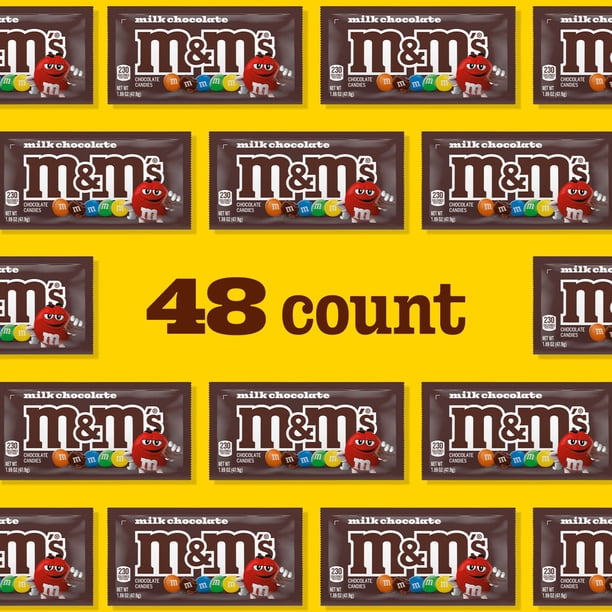M&M'S Milk Chocolate Candy, Full Size, 1.69 oz., 48 pk. - Samsclub.com