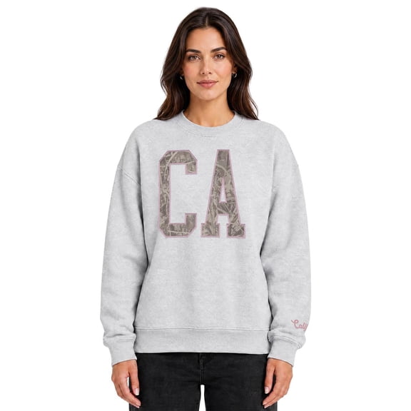State of Mine Women's Camo Letters State Sweatshirt