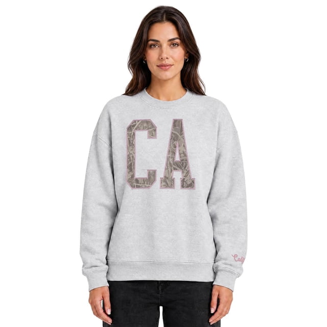 State of Mine Women's Camo Letters State Sweatshirt