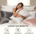 thumbnail image 3 of NIGHT Luxe Care 2-Pack 600 Thread Count 100% Silk Pillowcases, 3 of 9