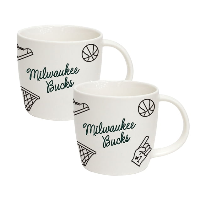 Logo Brands Milwaukee Bucks 18oz Playmaker Mug Bundle