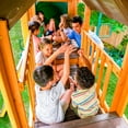 thumbnail image 17 of KidKraft Adventure Bend Wooden Swing Set with Three Slides, 17 of 19