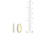 thumbnail image 4 of Lab Created Round Cut 1.96 CT. T.W. 5-Stone Floating Hoop Earrings in 18K Gold, 4 of 4