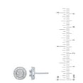 thumbnail image 4 of 0.46 CT. T.W. Diamond Round/Baguette Earrings in 14K Gold, 4 of 7