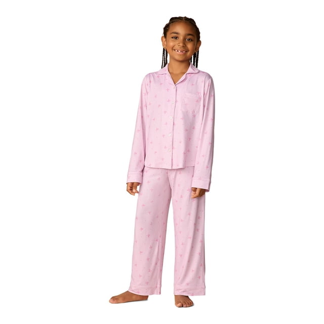 GAP Kids Girls 2-Piece Notch Collar PJ