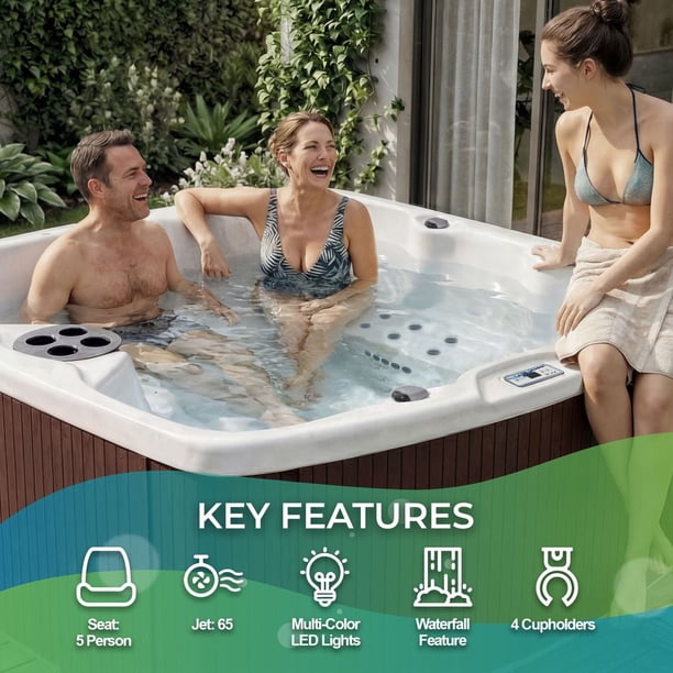 Lifesmart LS550 Plus 5-Person 65-Jet 230v Spa with Ozonator