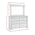 thumbnail image 2 of Society Den Paterson 10-Drawer Dresser and Mirror in Grey, 2 of 9
