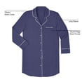 thumbnail image 8 of Member's Mark Women's Notch Collar Sleep Shirt, 8 of 10
