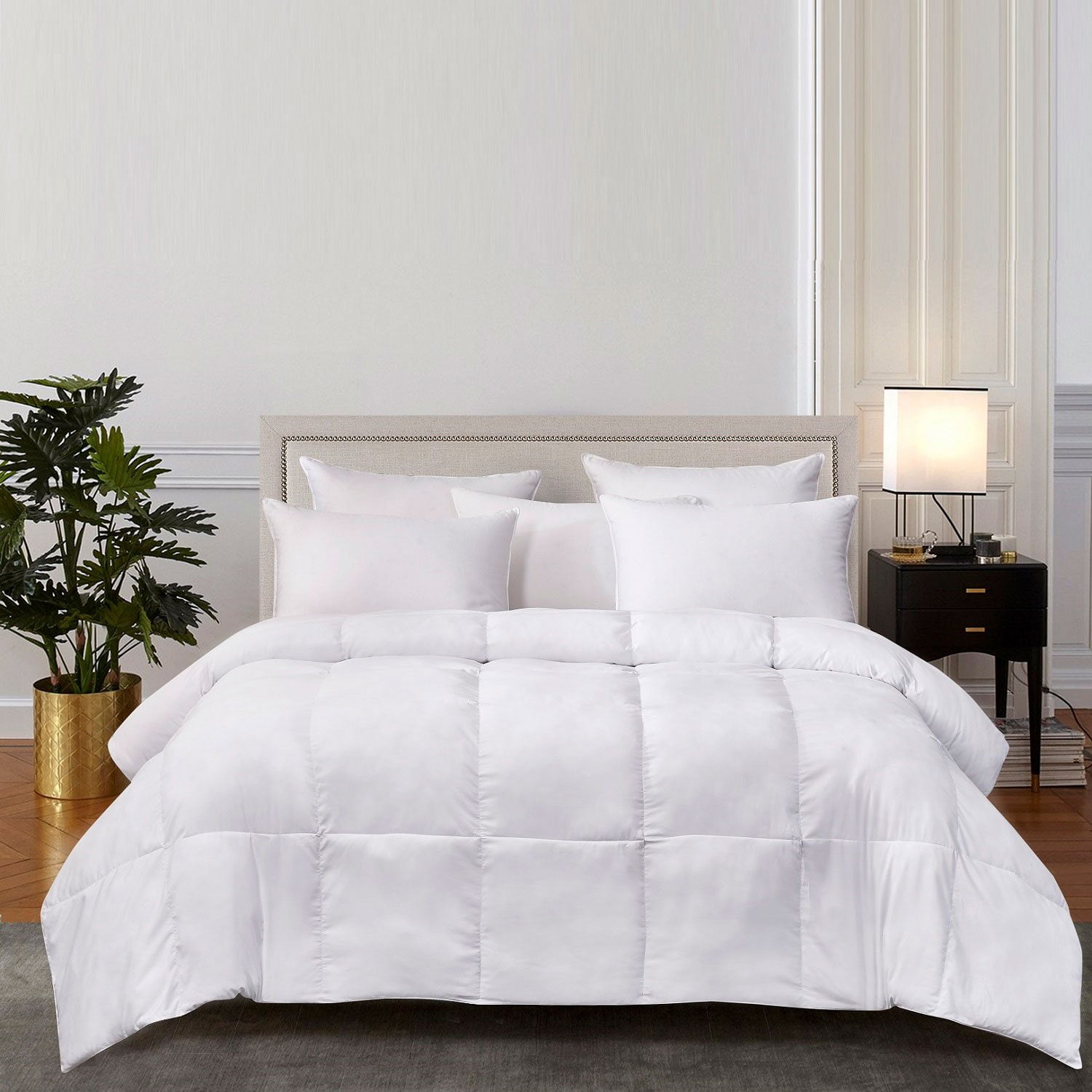 Martha Stewart 100% Cotton White Feather and Down Comforter (Queen), image size:1500x1500