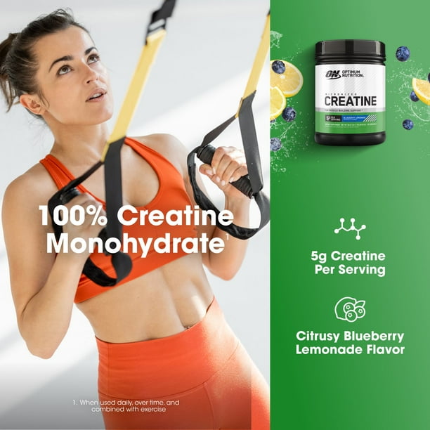 Optimum Nutrition, Micronized Creatine, Blueberry Lemonade, 1.78