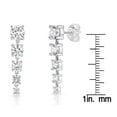 thumbnail image 4 of 925 Sterling Silver Lab Created White Sapphire Graduated Earring, 4 of 6