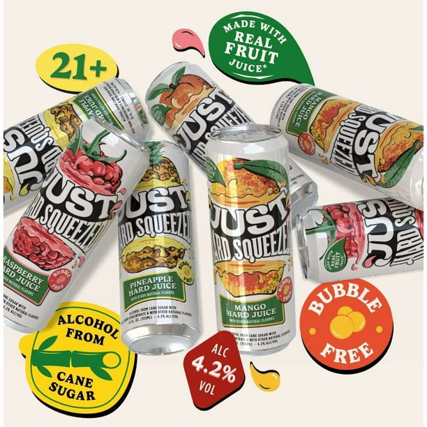 Just Hard Squeezed Hard Juice Variety Pack, 12 fl. oz. can, 12 pk