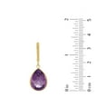 thumbnail image 5 of Pear Cut Gemstone Bezel Set Dangle Earrings in 14K Gold, 5 of 5