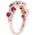 thumbnail image 3 of Round Cut Genuine Gemstone and Diamond Accent Band in 14K Gold, 3 of 5