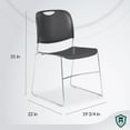 thumbnail image 6 of NPS 8500 Series Ultra-Compact Plastic Stack Chair, Assorted Colors 4 Pack, 6 of 10