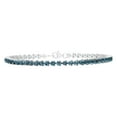 thumbnail image 1 of Lab Created Round Cut Gemstone Tennis Bracelet in Sterling Silver, 1 of 5