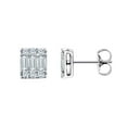 thumbnail image 3 of 0.17 CT. T.W. Baguette and Round Diamond Earrings in 14K Gold, 3 of 4
