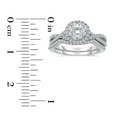 thumbnail image 4 of 0.95 CT. T.W. Round Cut Halo Diamond Ring & Band Set in 14K Gold, 4 of 5