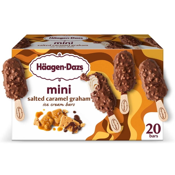 Haagen-Dazs Salted Caramel Graham Mini Ice Cream Bars, 20 ct