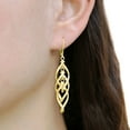 thumbnail image 3 of 14K Italian Gold Twist Drop Leverback Earrings, 3 of 3
