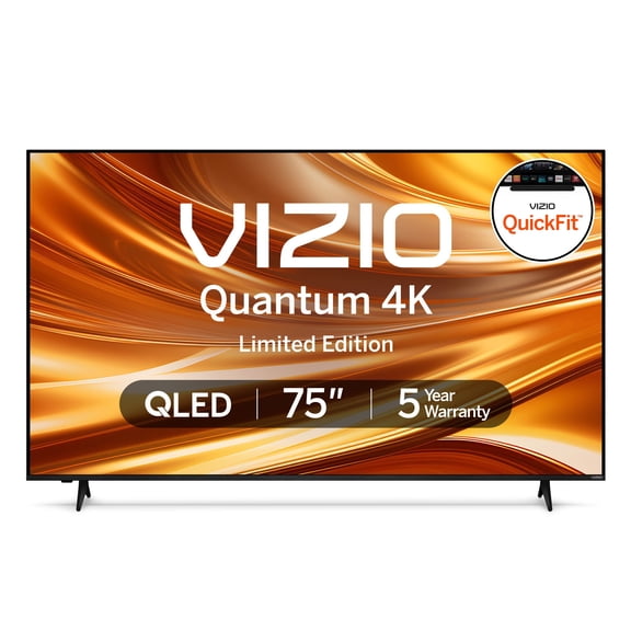 VIZIO 75" Class Quantum Series 4K QLED Smart TV, QuickFit® Compatible