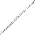 thumbnail image 2 of Round and Oval Cut Gemstone Tennis Bracelet in Sterling Silver, 2 of 3