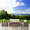 thumbnail image 1 of Member's Mark Halstead Standard Fire Seating Set with Sunbrella Fabric, 4pc, 1 of 6