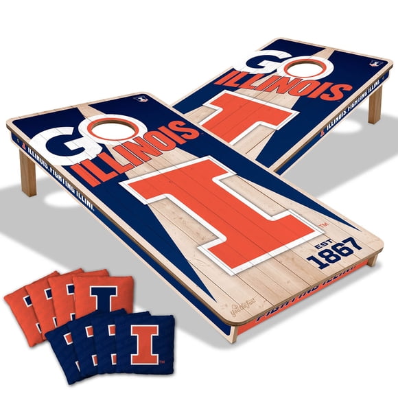 YouTheFan Illinois Fighting Illini 2'x4' Cornhole Board Set