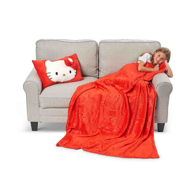 Licensed Character 2-Piece Kids Pillow Pocket and Throw Set