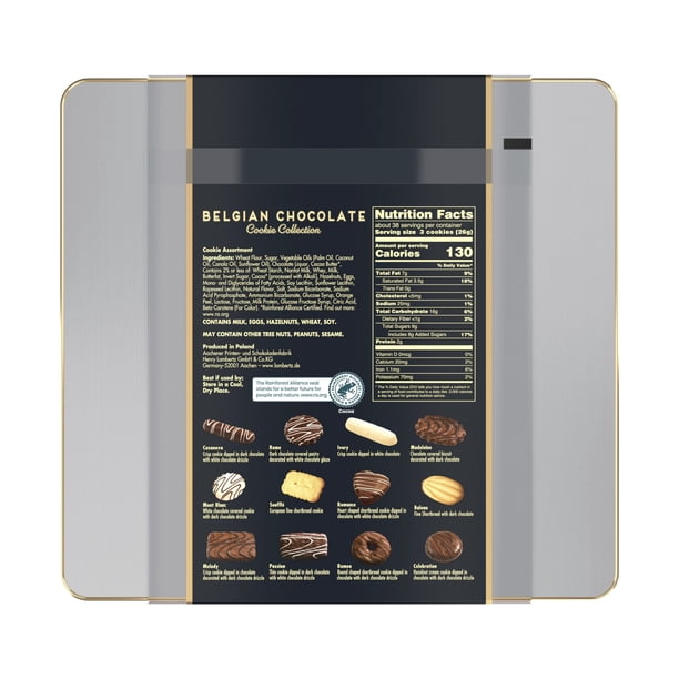 Member's Mark Belgian Chocolate Cookie Collection Tin, 1000g