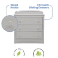 thumbnail image 5 of Delta Children Perry 3 Drawer Dresser with Changing Top and Interlocking Drawers, Choose Color, 5 of 14
