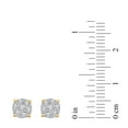 thumbnail image 3 of 0.23 CT. T.W. Round Cut Cluster Diamond Stud Earrings in 14K Gold, 3 of 5