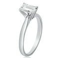 thumbnail image 2 of Emerald Diamond Solitaire Ring in 18K Gold, 2 of 3