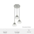 thumbnail image 5 of Hunter Cypress Grove Glass 3 Light Pendant Light Fixture, Round Cluster and Linear Cluster, 5 of 9