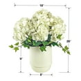 thumbnail image 4 of Faux 26" White Hydrangea in White Ceramic Planter, 4 of 4