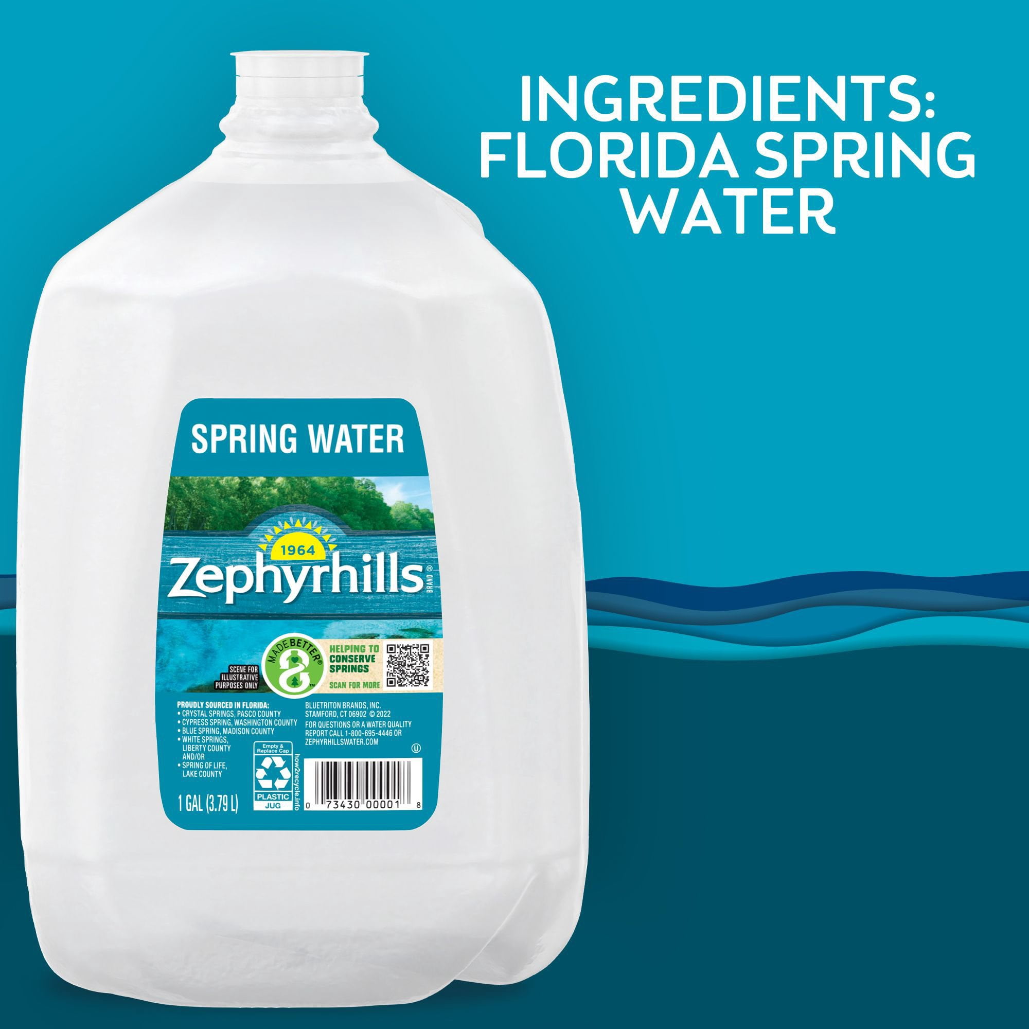 Zephyrhills 100% Natural Spring Water, 1 gal., 6 pk. - Samsclub.com