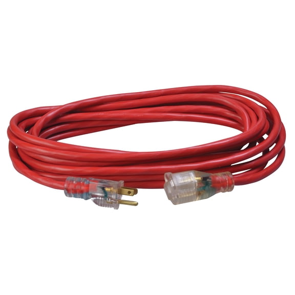 Southwire 14/3 SJTW 25ft Red With Lit Ends