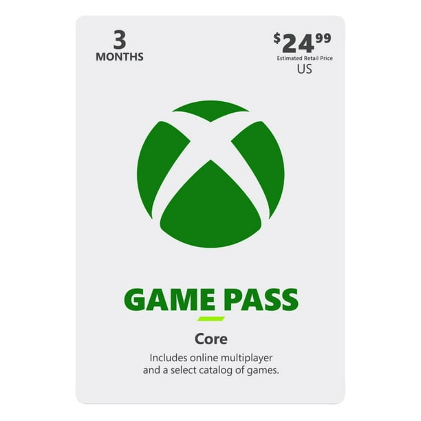 Xbox Game Pass Core Month Subscription Gift Card