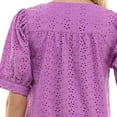 thumbnail image 7 of Draper James Women's V-Neck Puff Short Sleeve Top, 7 of 8