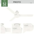 thumbnail image 4 of Hunter 44" & 52" inch Presto Low Profile Ceiling Fan and Wall Control, Assorted Colors, 4 of 16